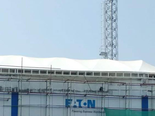Fabric Roof for Terrace Top at EATON Power Quality Pvt. Ltd. - Pondicherry Chennai