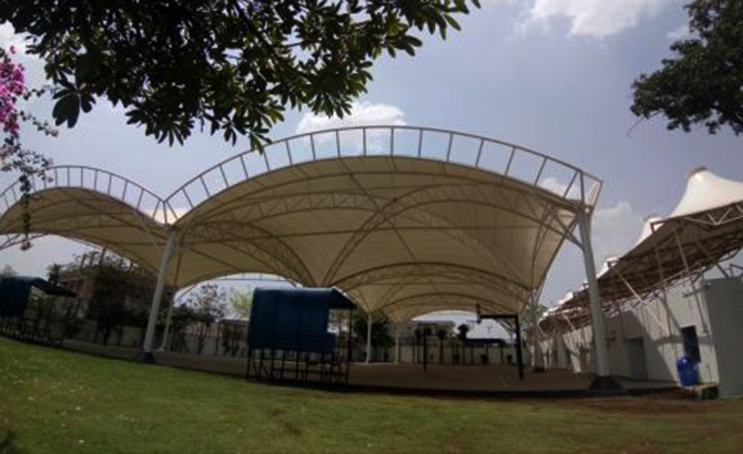 Aakruti Tenso-Tensile Structure Fabricators-Basket Ball Court-International school- Bhopal-Madhya Pradesh