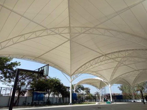 Aakruti Tenso-Tensile Structure Fabricators-Basket Ball Court-International school- Bhopal-Madhya Pradesh