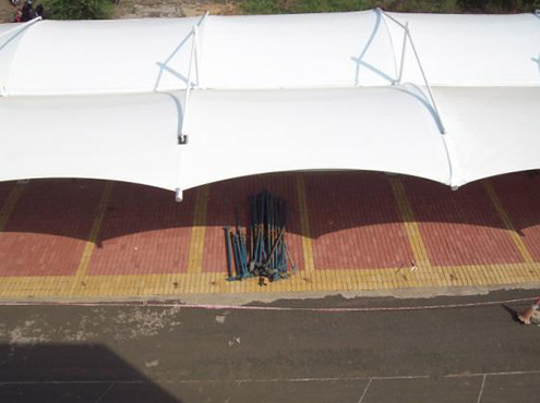 Tensile Fabric  Canopy Roof Car Park - Tensile Structure Fabricators at Mysore, Karnataka