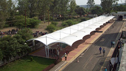 Tensile Fabric  Canopy Roof Car Park - Tensile Structure Fabricators at Mysore, Karnataka 
