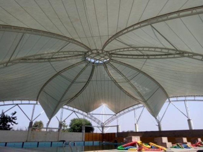 Tensile Structure manufacturer at Educational Campus Indore, Madhya Pradesh for Swimming pool Area