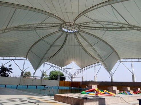 Tensile Structure manufacturer at Educational Campus Indore, Madhya Pradesh for Swimming pool Area