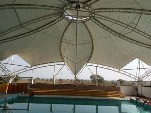 Tensile Structure manufacturer at Educational Campus Indore, Madhya Pradesh for Swimming pool Area